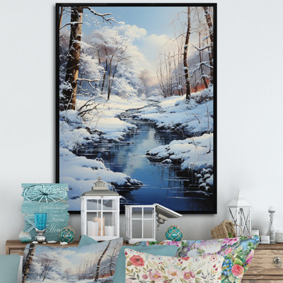 Winter River Harmony II, reproduction d'art sur toile
