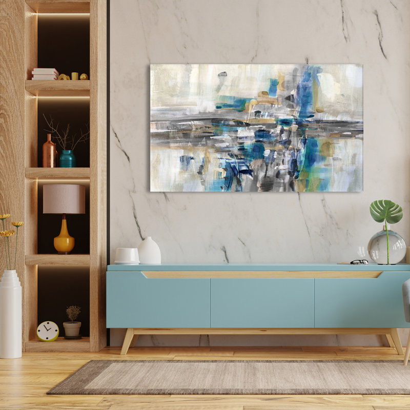 Pin brûlé I - peinture sur toile tendue, L 30 po x H 18 po, Toile tendue