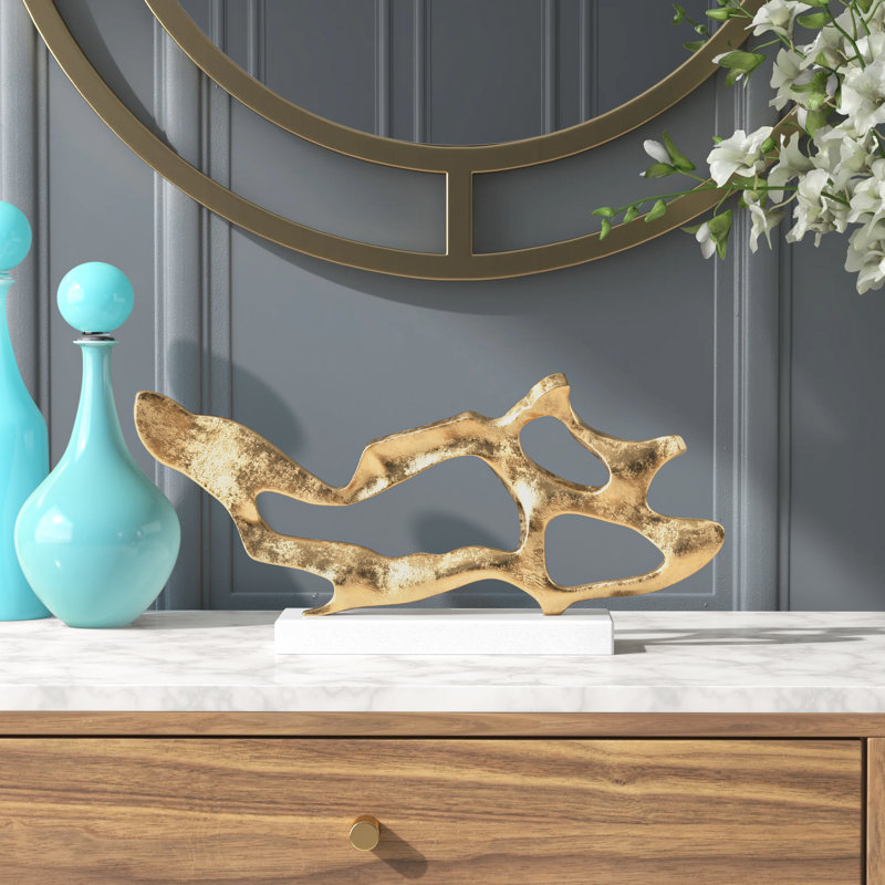 Sculpture abstraite Pepita Golden Drift