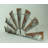 Farmhouse Galvanized Metal Half-Windmill Wall Sculpture with Faux Rust Accents, Distressed Gray and Silver — 30.5" L X 1" W X 15.25" H