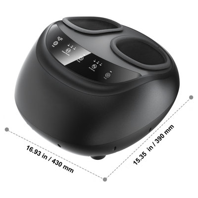 Foot Massager Machine with Heat, Deep-Kneading, Compression, and Shiatsu for Plantar Fasciitis, Neuropathy, Gifts for Men, Women - Fits up to Men Size 12