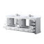 Ensemble de meuble-lavabo double avec plateau en marbre de culture et robinet-110821787