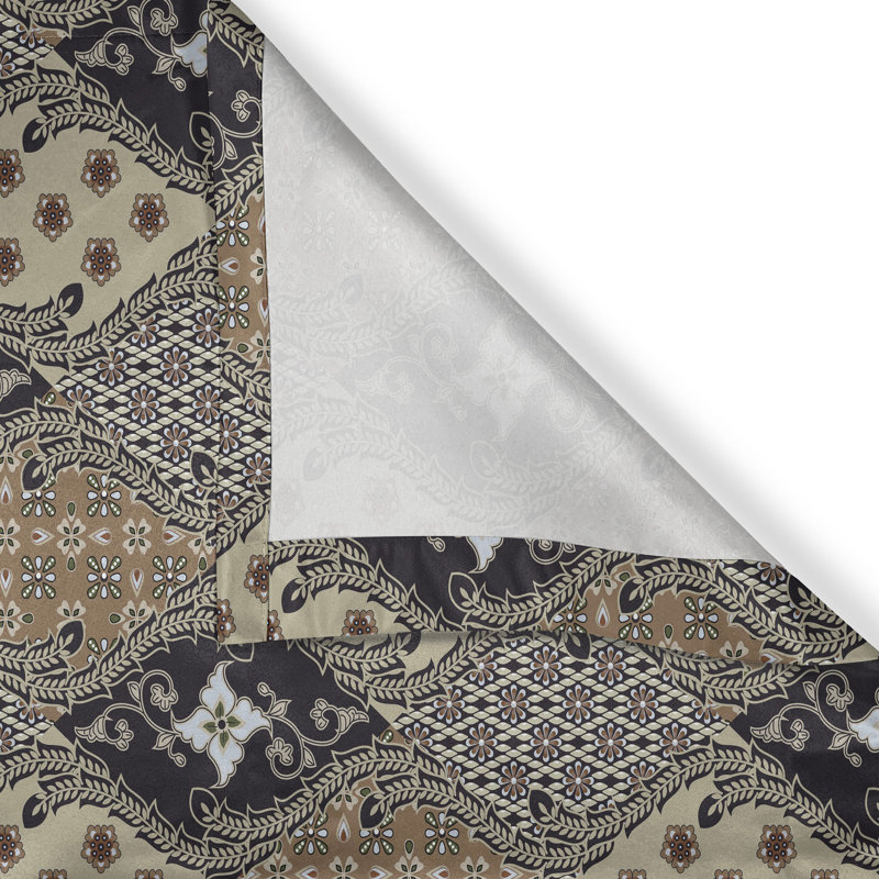 Rideaux décoratifs pour fenêtre à 2 panneaux East Urban Home East, 50 po, brun clair, L 50 po x L 108 po