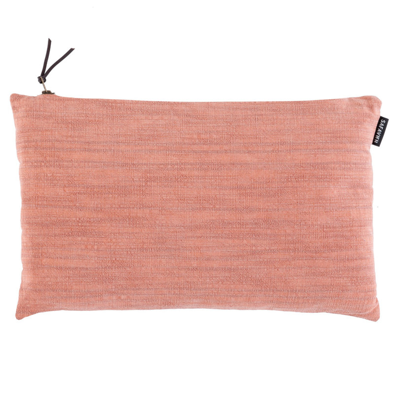 Rectangular Cotton Pillow Cover & Insert, Light Orange