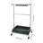 Movable Mop Holder Floor Standing Cleaning Trolley Mop Rack Garage Organization Gardening Tools Organizer