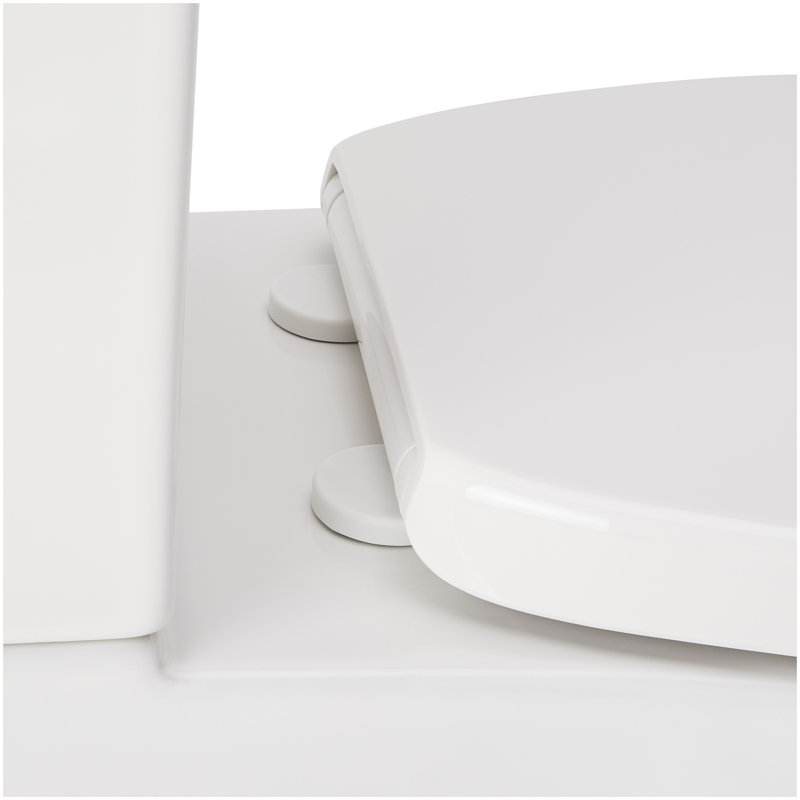 Lavrik Two-Piece Skirted Elongated Toilet with Reversible Tank - Matte Black Handle, Matte Black