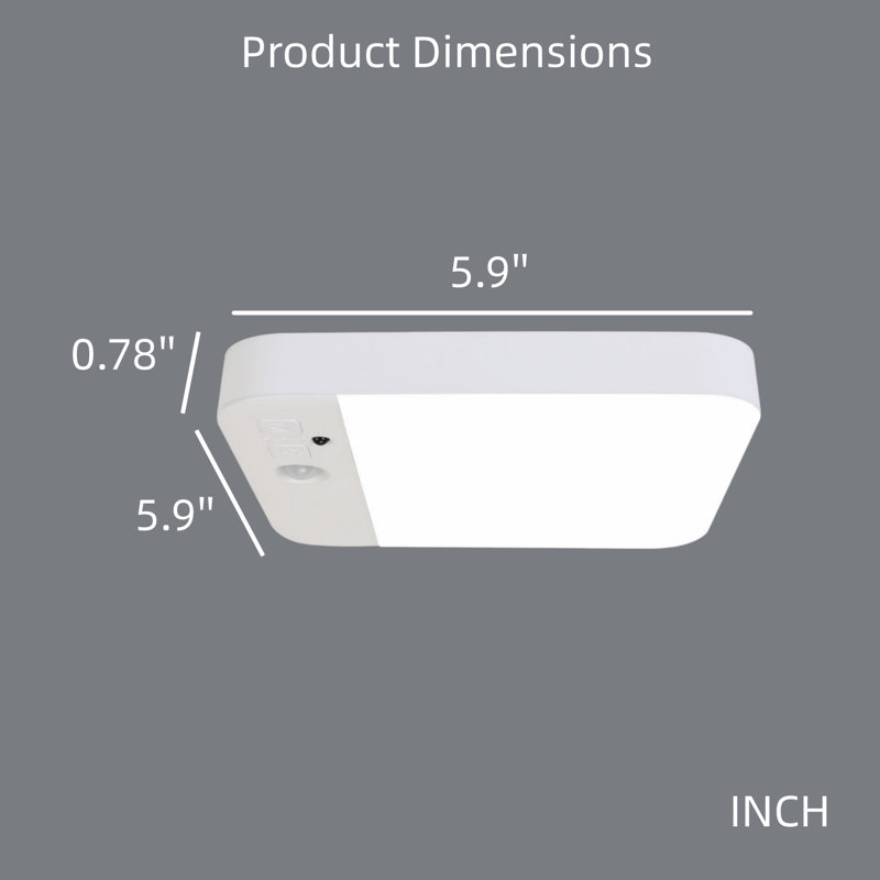 1 Motion-sensor Ceiling Light With Remote Control And Rechargeable Wireless Recessed Ceiling Light
