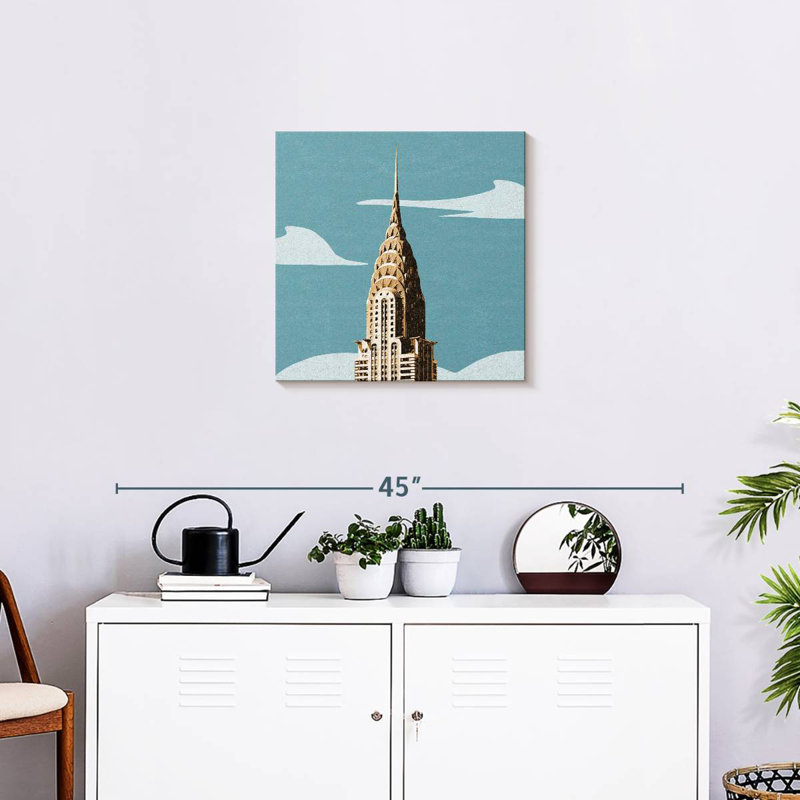 Lilie Chrysler Building Painting, 20" H x 20" W
