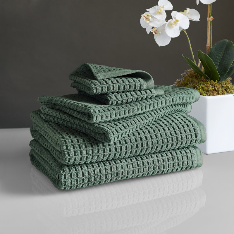 DKNY Quick Dry 6-piece Set, Moss, 6 Piece Towel Set