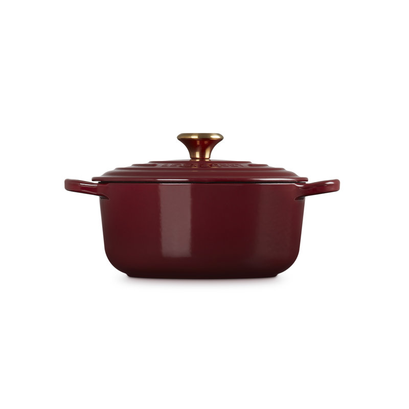 Le Creuset Cast Iron Round Casserole, 20cm / 2.4L, Garnet
