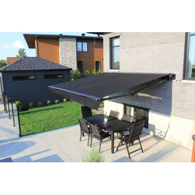 Multiple Awnings 9'' Fabric Cover Motorized Retractable Patio Awning