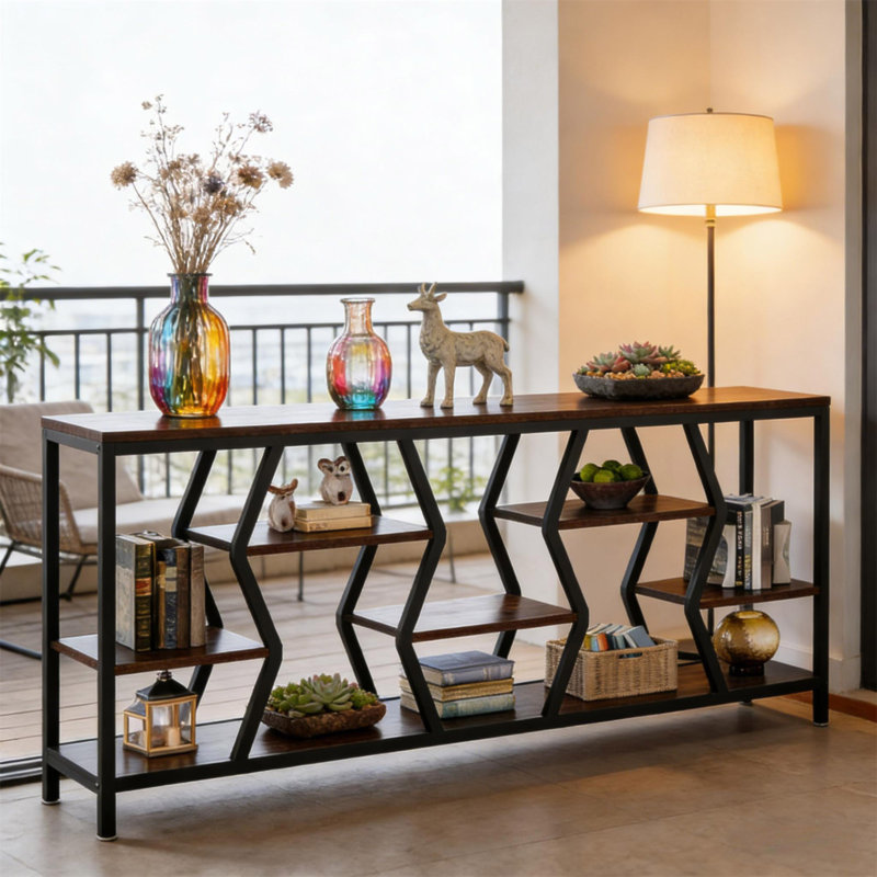 Table de canapé durable, console pratique, table de rangement généreuse