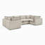 Alexa Upholstered Linen-Look Fabric 3 Seater / 4 Seater / 5 Seater Modular Sofa - Cozy Modern Design
