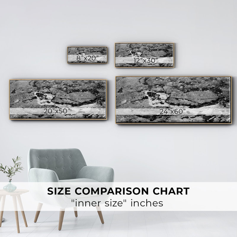 Found Textures XIV- Framed Canvas, 24" H x 60" W
