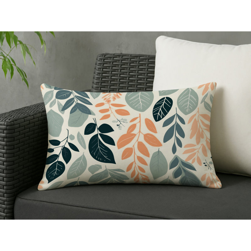 Garden Echoes Indoor And Outdoor Throw Pillow, Rectangle 18"H x 25"W