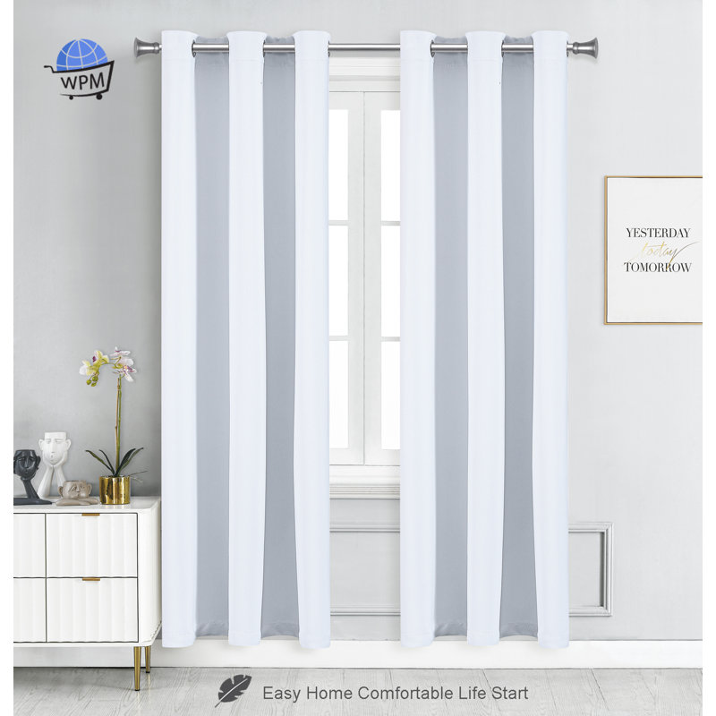 Blackout Drapes Curtains / Drapes Pair, 42" W x 84" L, White