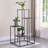 Rustic Brown And Black 4-Tier Display Shelf