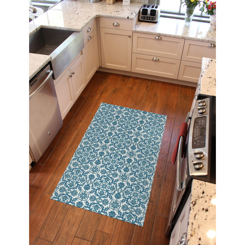 Un-Rug Damascus Low Profile Kitchen Mat by Matterly, Rectangle 3' x 5'