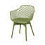  Ensemble de 2 chaises de café modernes en plastique résistant aux intempéries avec dossier ergonomique et coussin antidérapant Modern-1606011813