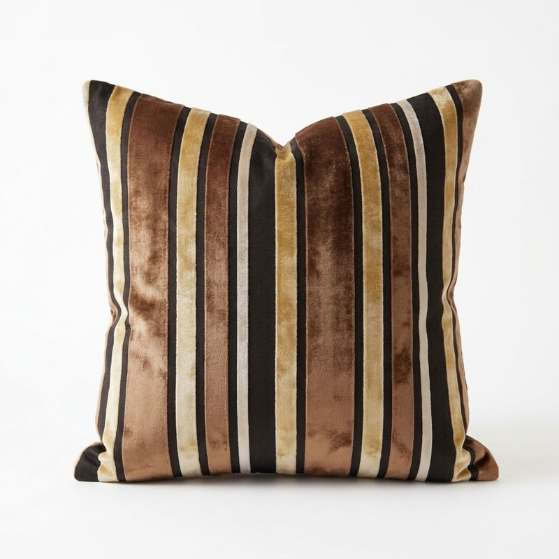 Macedonia Striped Reversible Throw Pillow, 18" x 18", Throw Pillow