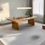 Modern Burlywood Rectangular Solid Wood Dining Tables-145271625