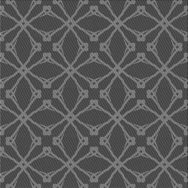 Gris géométrique/Tapis décoratif blanc Riedel, Carré 5 pi