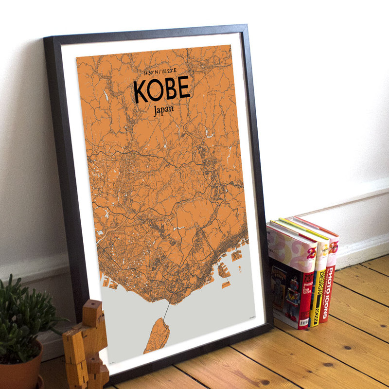 Kobe - No Frame Print, 60.2 cm H x 27.9 cm W x 0.1 cm D