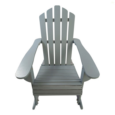 Reclining Wooden Outdoor Rocking Adirondack Chair,Walnut
