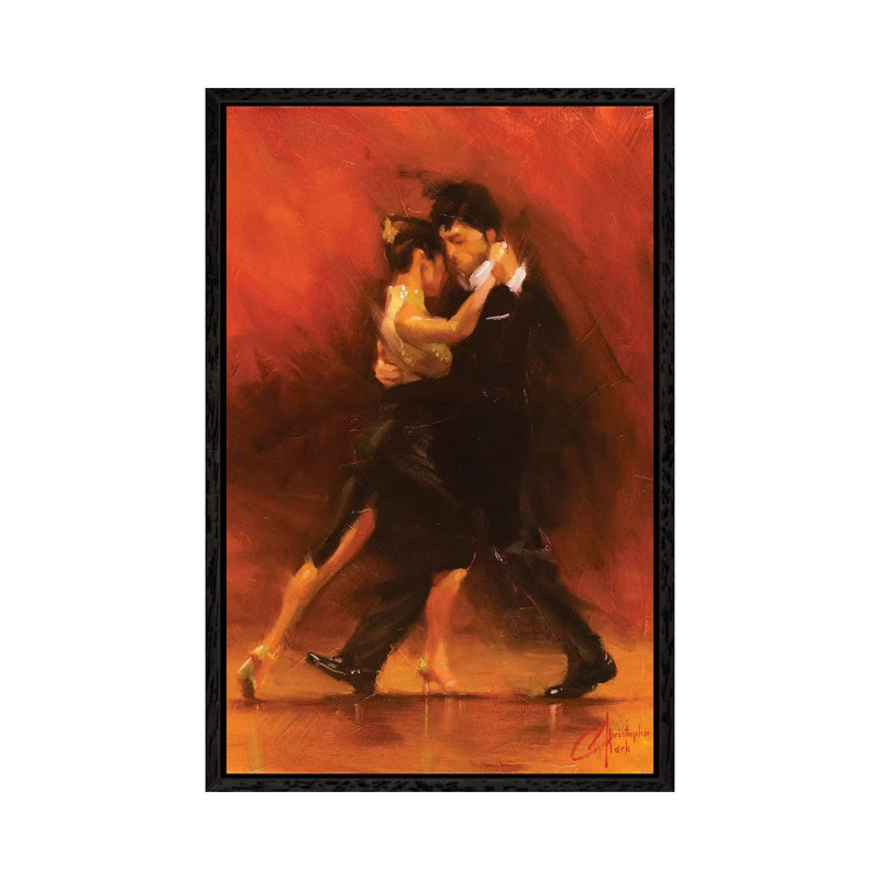 Red Tango II by Christopher Clark - Floater Frame Gallery-Wrapped Canvas Giclée on Canvas, Black Framed Canvas