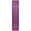 Overdyed Hand-Knotted Wool Modern-Contemporary Purple Runner 2' 6" x 12' 5"