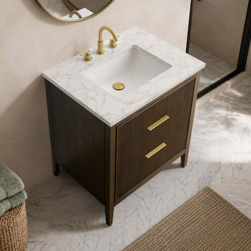 Emma 30" W Single Vanity, Chestnut Brown