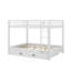Lit superposé en bois avec lit gigogne-2006766099