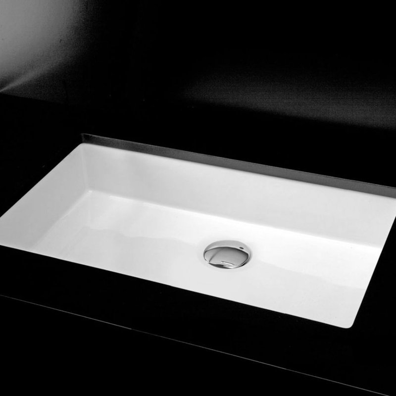 Cube 28'' L Bathroom Sink, White