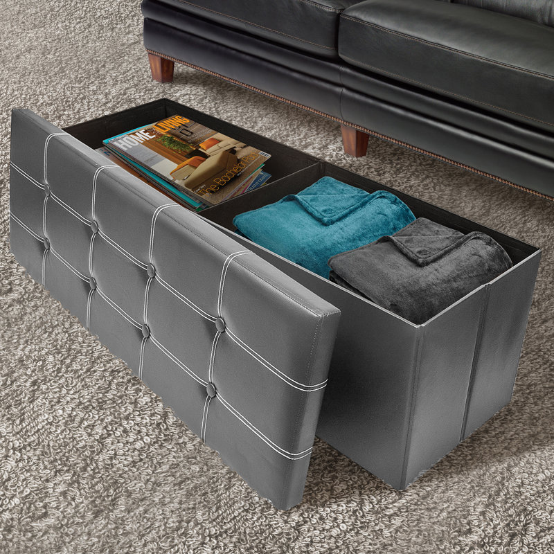 Folding Storage Ottoman
