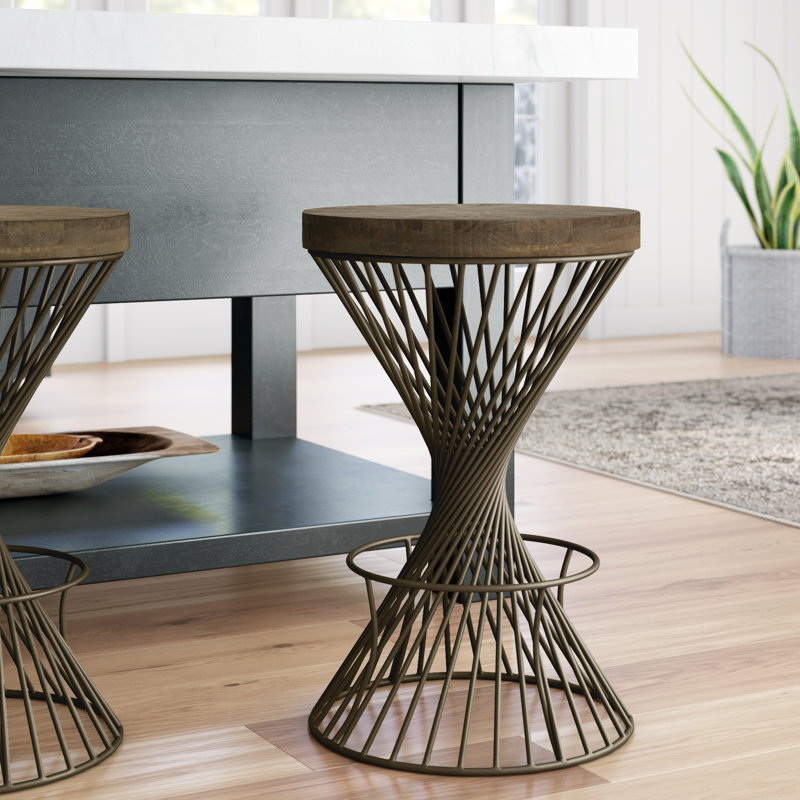 Tabouret de bar et de comptoir Galyon, Tabouret de comptoir (assise de 26 po de hauteur), Noyer