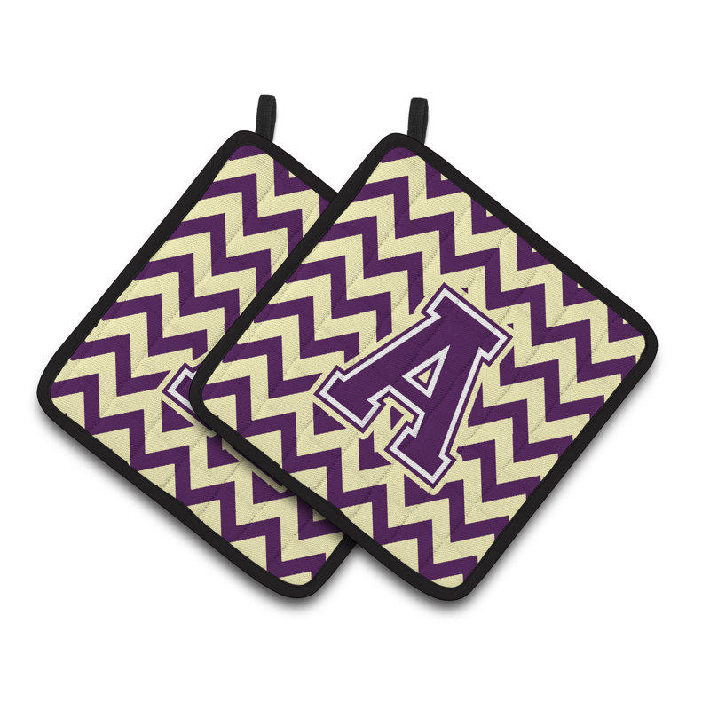 Poignée à chevrons, A, Mauve / doré clair