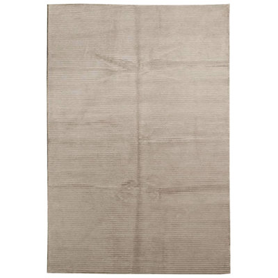 Tapis gris de haute qualité noué à la main