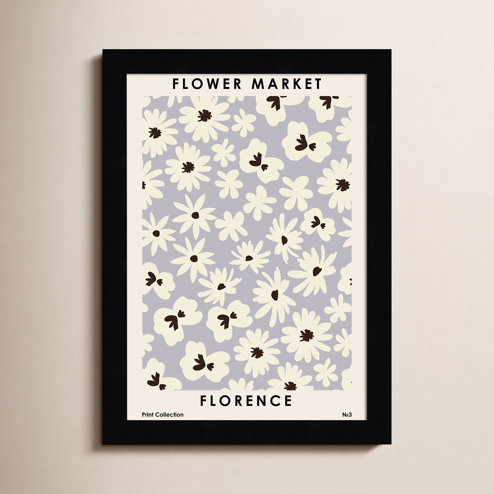 Flower Market Florence by Nktn, 13" H x 10" W x 1" D, Black