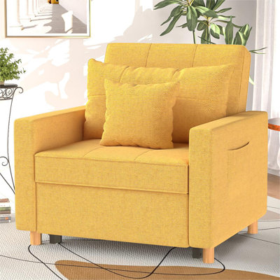 Heckman 40" Sleeper Chair, 3-in-1 Convertible Chair Bed by Mercury Row