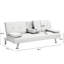 Lit multifonctionnel blanc, 2, 28,09 po de hauteur, 2 pieds en cuir inoxydable, poids de 67,1 lb, stable et ergonomique
