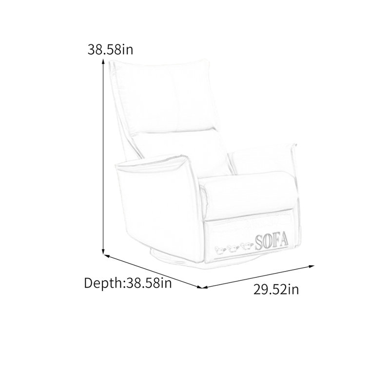 Similicuir inclinable manuel Luxe, Beige