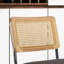 Chaise d'appoint rembourrée en rotin à dossier (ensemble de 2)-1164264969