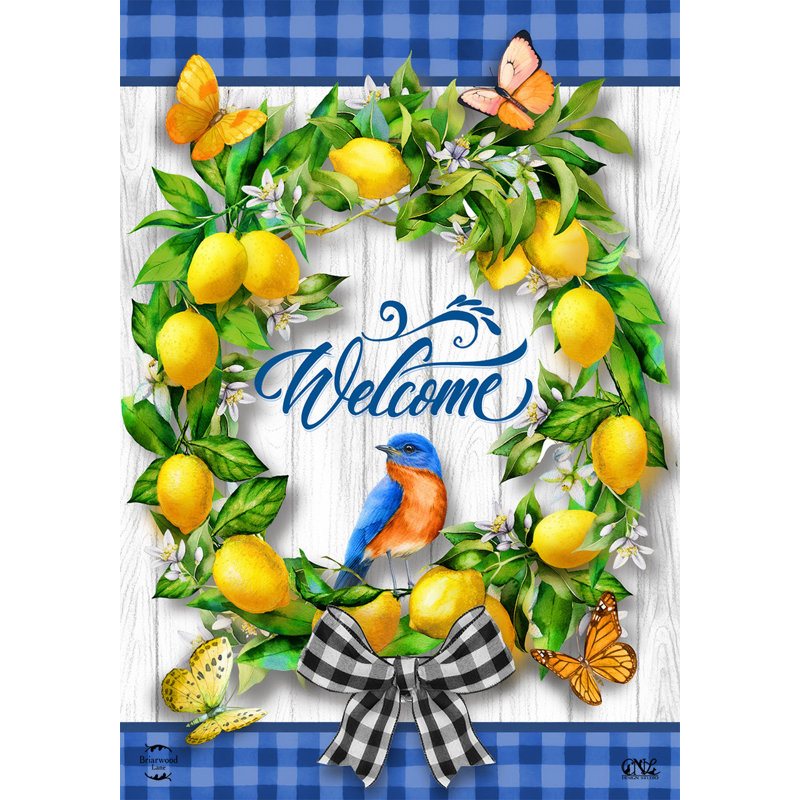 Drapeau de maison couronne de citron