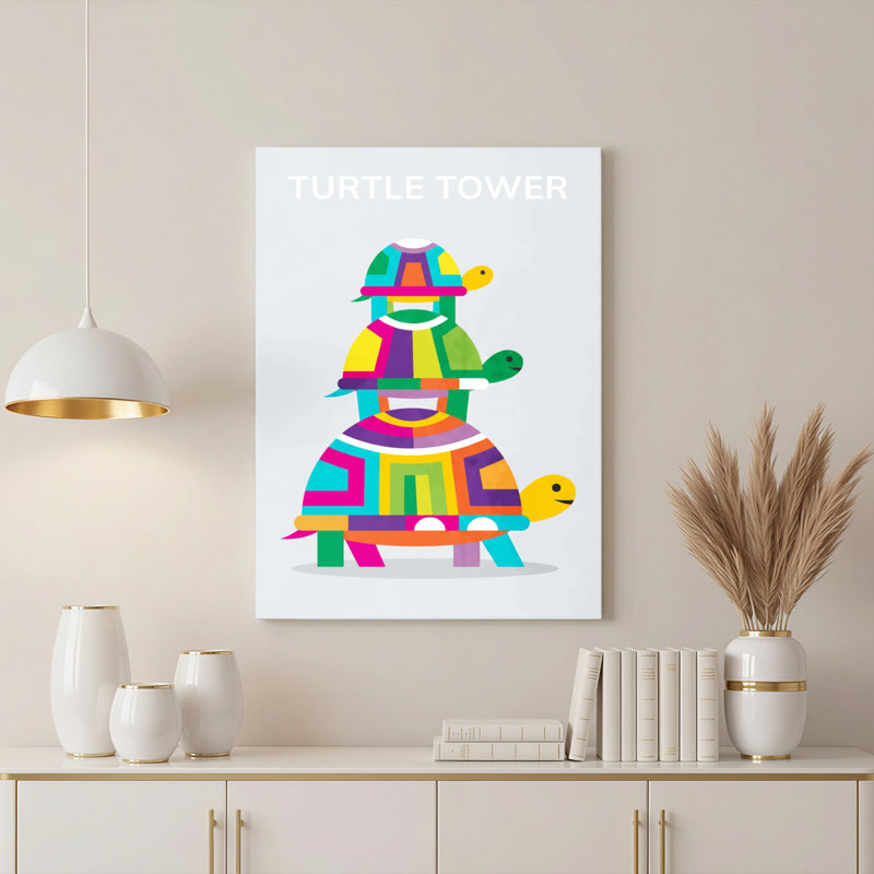 «Turtle Tower», ensemble de 1 reproduction d'art sur toile tendue sur toile, H 18 po x l 12 po