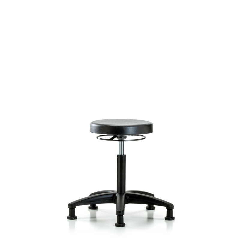 Calla Adjustable Height Ergonomic Lab Stool, Glides
