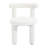 Modern Sherpa Dining Chairs With Curved Back, Armless Accent Side Chair For Dining Room/Living Room-206095887