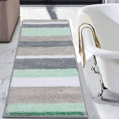 Ebern Designs Egista Microfiber Bath Rug with Non-Slip Backing