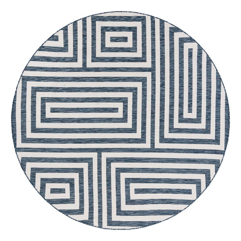 Forte Hower Indoor/Outdoor Area Rug, Round 7'10"