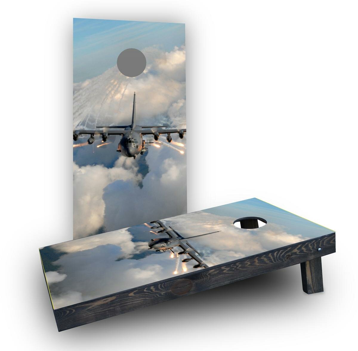 Custom Cornhole Board Themes & Designs - Various air plane, flying and jet  Corn hole Game Sets