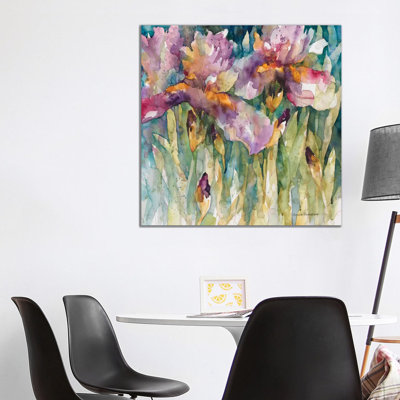 Siberian Iris by Annelein Beukenkamp - Wrapped Canvas Painting